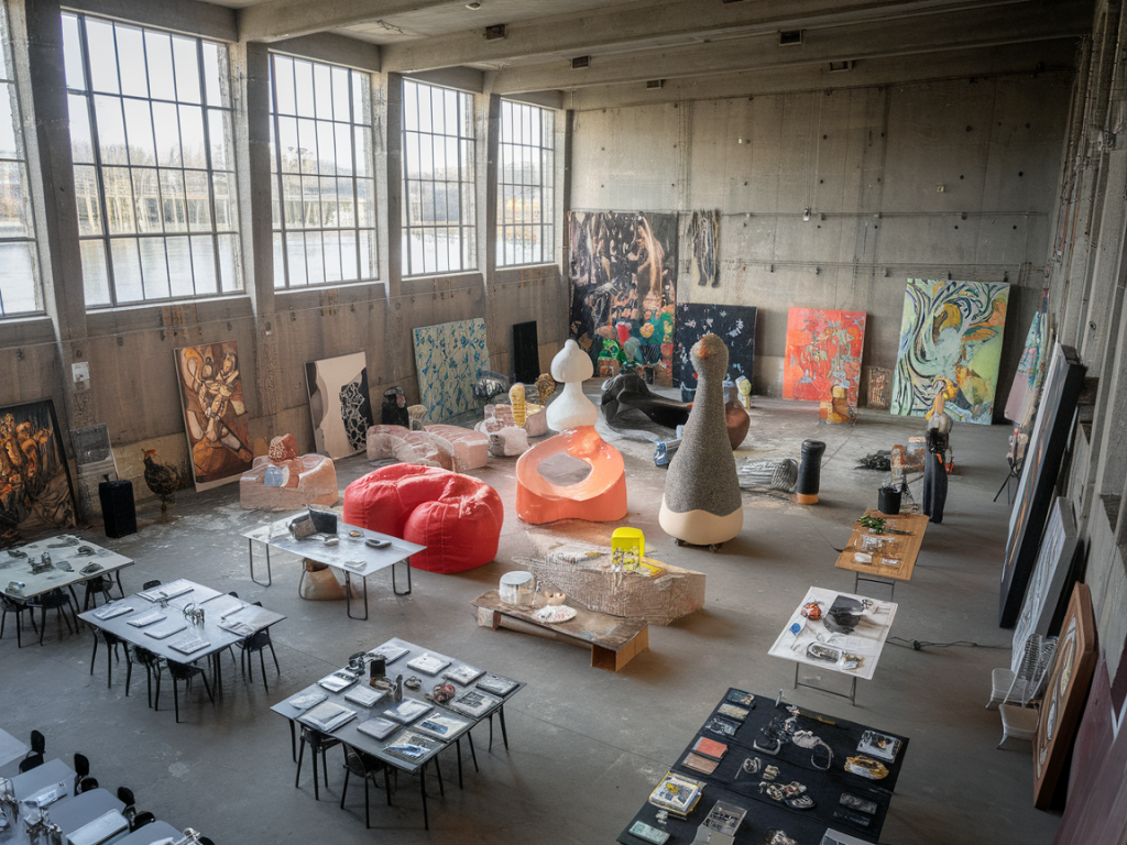 Wie kuratiert man eine pop-up-ausstellung in einem leerstehenden industriegebäude an der ruhrufer?