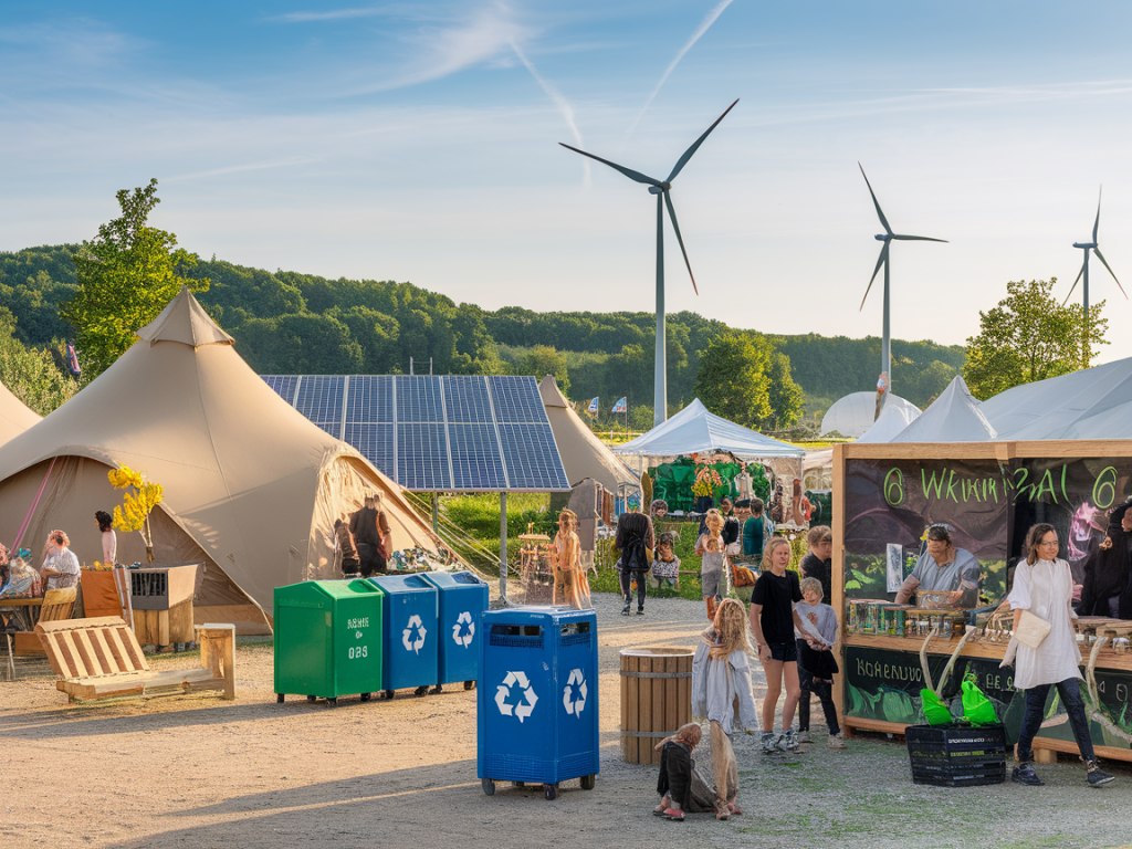 Welche nachhaltigen praktikenkonzepte verfolgen festivals an der ruhraue und wie werden müll und energie reduziert?