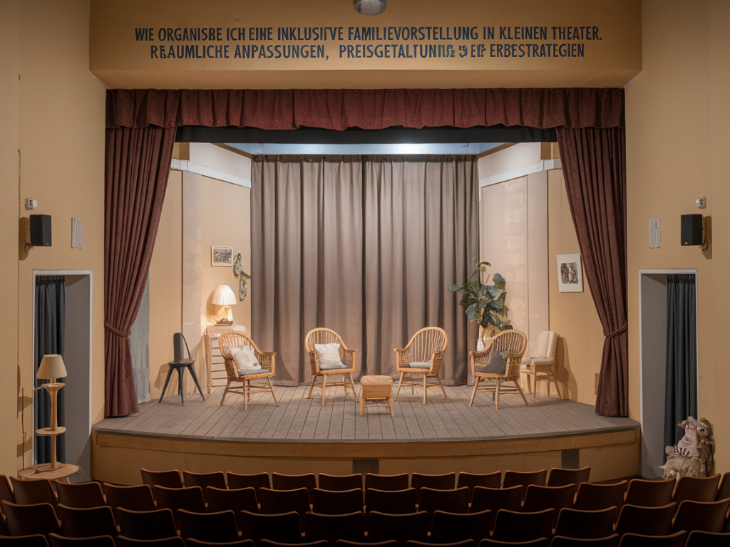 Wie organisiere ich eine inklusive familienvorstellung im kleinen theater: räumliche anpassungen, preisgestaltung und werbestrategien?